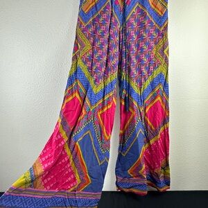 Flying Tomato Pink and Blue Wide Leg Pants